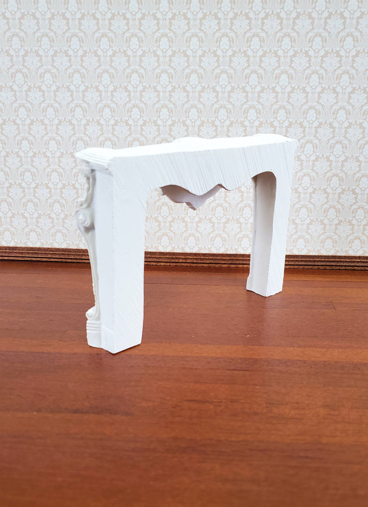 Dollhouse Miniature Fireplace White Large Ornate Resin 1:12 Scale Furniture