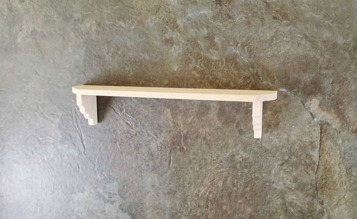 Dollhouse Miniature Wall Shelf Large Unfinished 1:12 Scale 4 3/8"