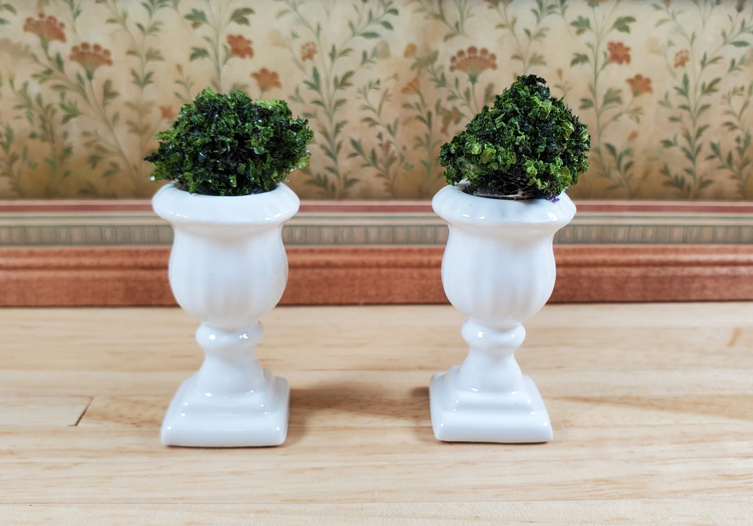 Dollhouse Large White Ceramic Urn Planter 1:12 Scale Miniature