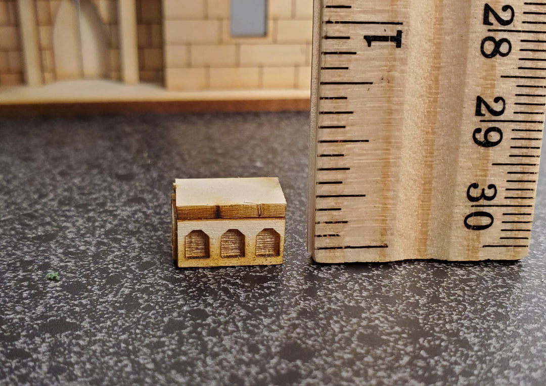 DIY Kit 1:144 Scale Miniature Tudor Treasure Chest Trunk Tiny Gothic Style