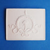 Dollhouse Wall Panel Ribbon Wreath 1:12 Scale Miniature Hard Cast Plaster