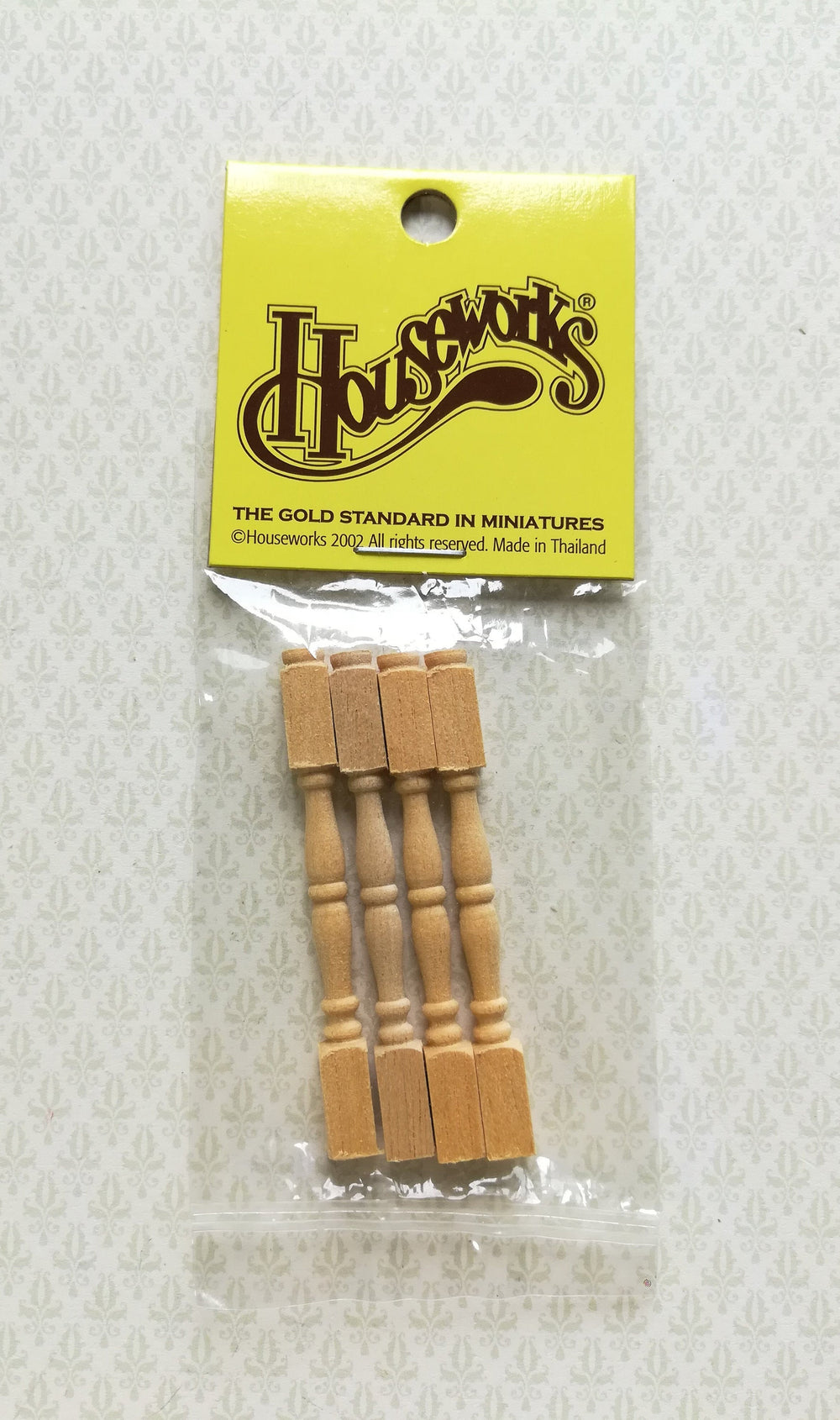 Dollhouse Miniature Spindles Wood Table Legs 4 Pieces 1:12 Scale 2 1/8" Long