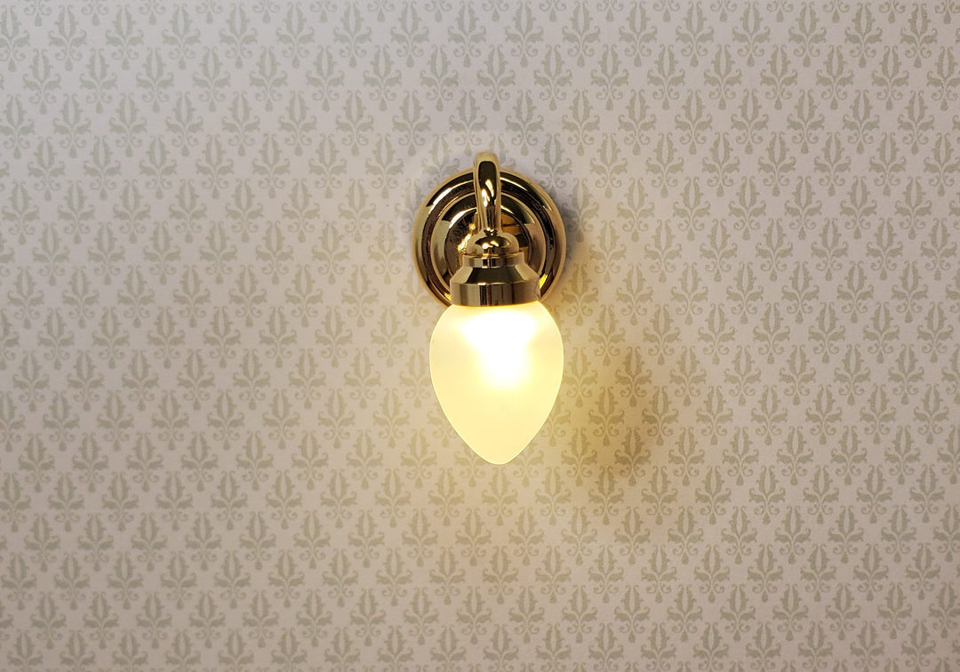 Dollhouse Tear Drop Sconce Battery Operated with Wand 1:12 Scale Miniature Lamp
