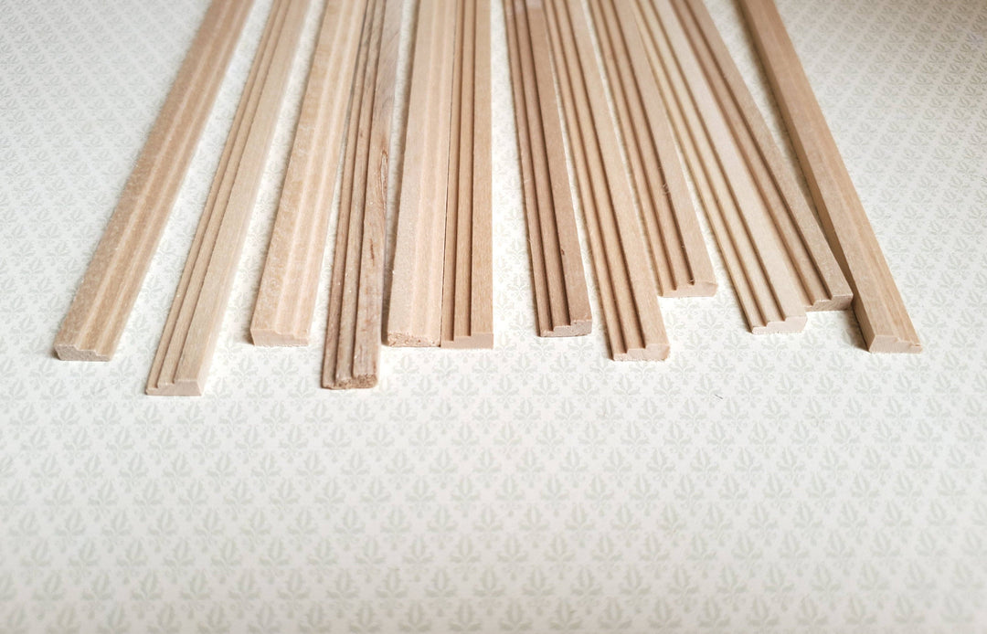 Dollhouse Miniatures Cornice Crown or Window Trim 6" x12 Pieces 1:12 Scale Building 70232