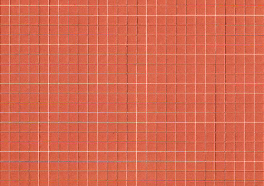 Miniature Quarry Tile Floor Lightly Embossed Faux Flooring Red Card Stock