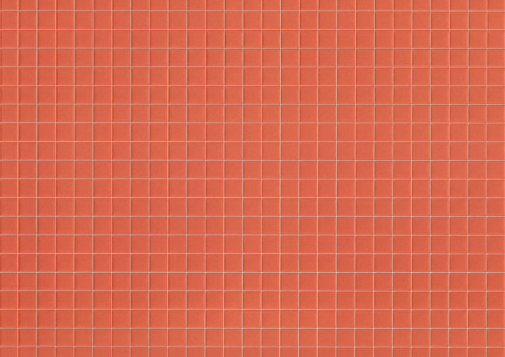 Miniature Quarry Tile Floor Lightly Embossed Faux Flooring Red Card Stock