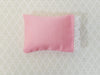 Miniature Pink Pillow with Lace for Dollhouse Bedroom 1:12 Scale 2
