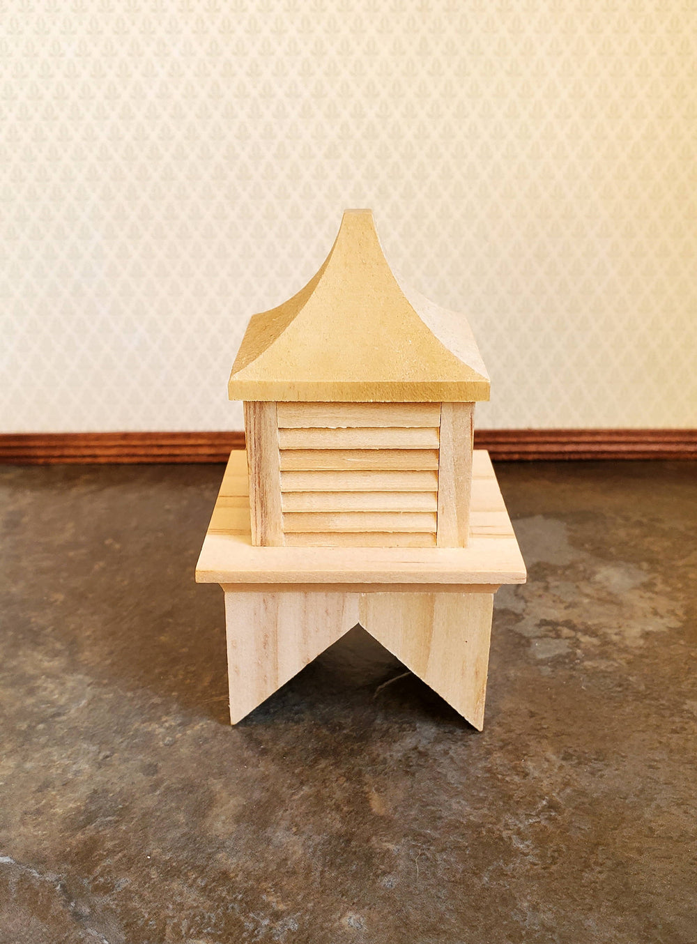 Dollhouse Miniature Roof Cupola Wood Houseworks 1:12 Scale 45 Degree Pitch Roof