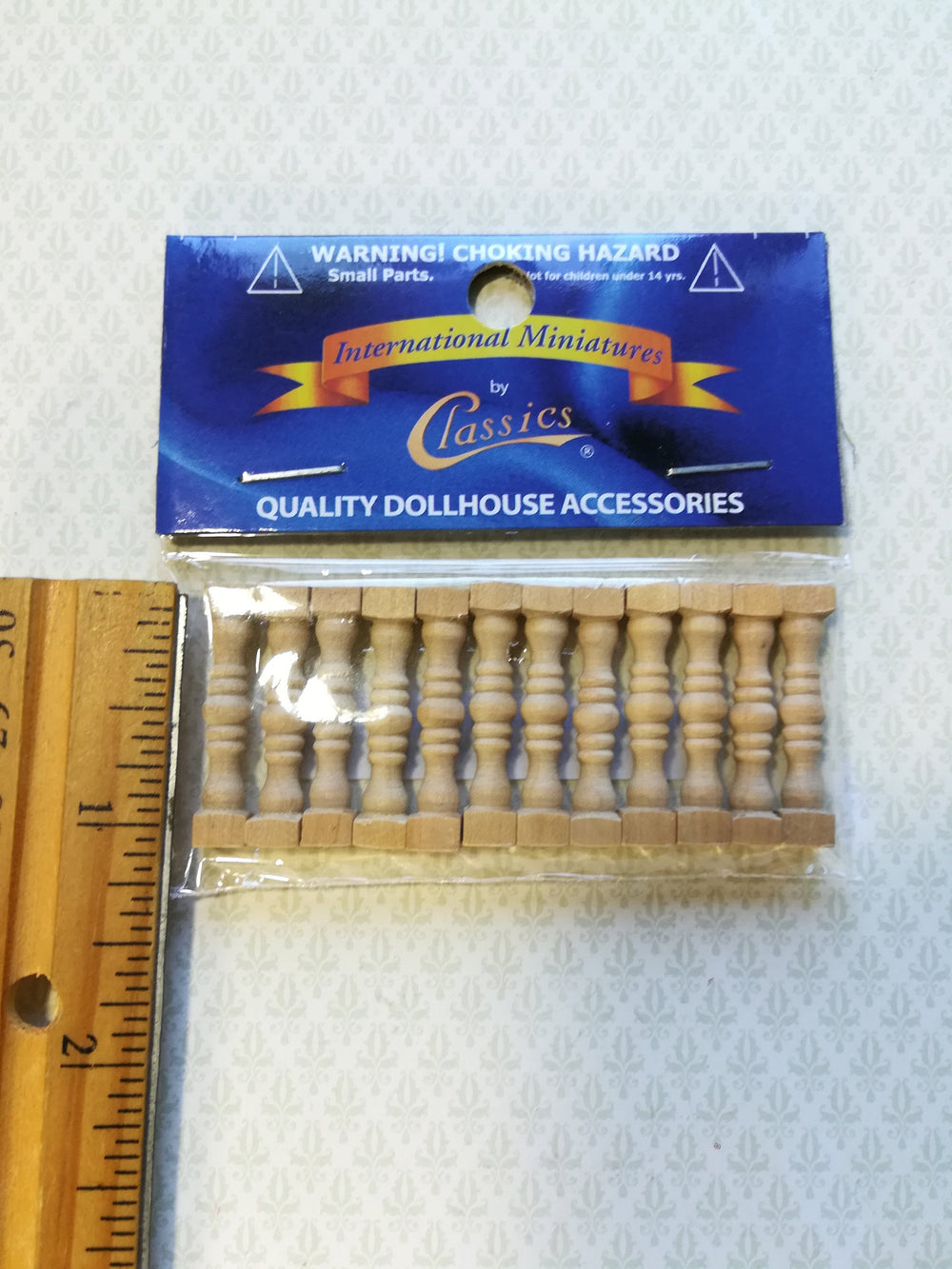 Dollhouse Miniature Small Spindles Posts 1:12 Scale 1 1/8" Tall Porches or Balconies