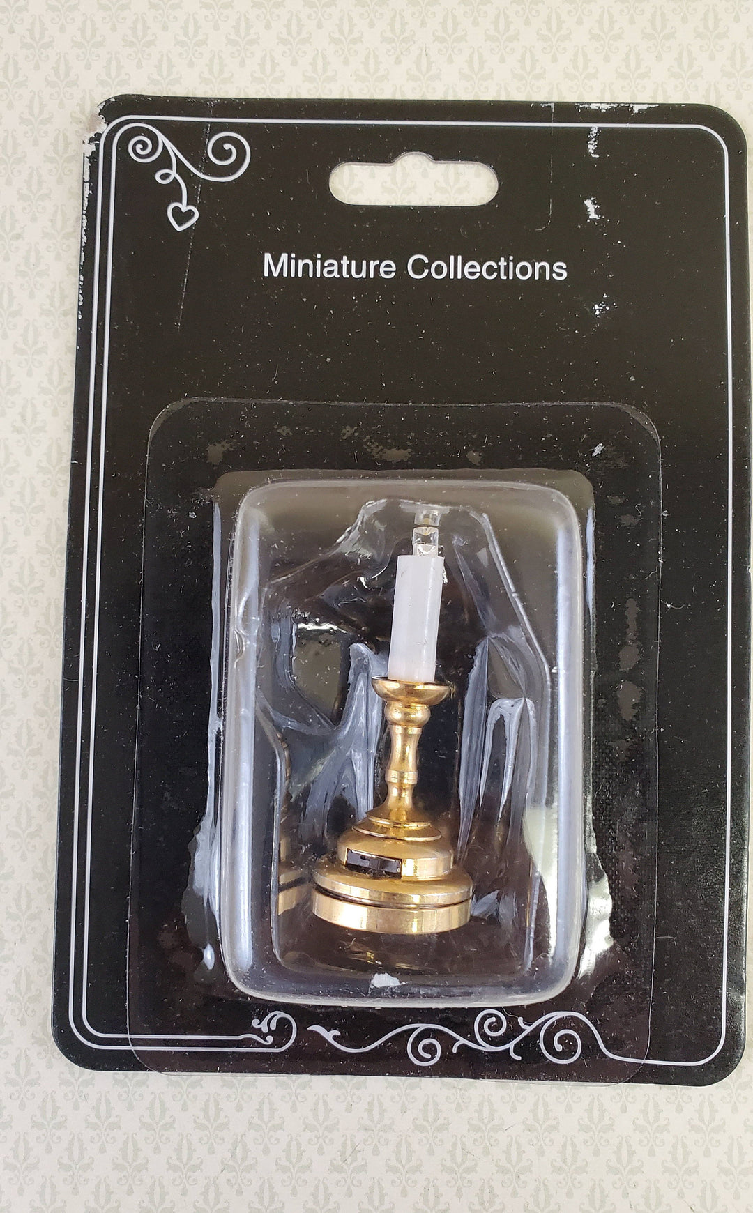 Dollhouse Miniature Battery Light Candle Stick Large 1:12 or 1/6 Scale Lamp