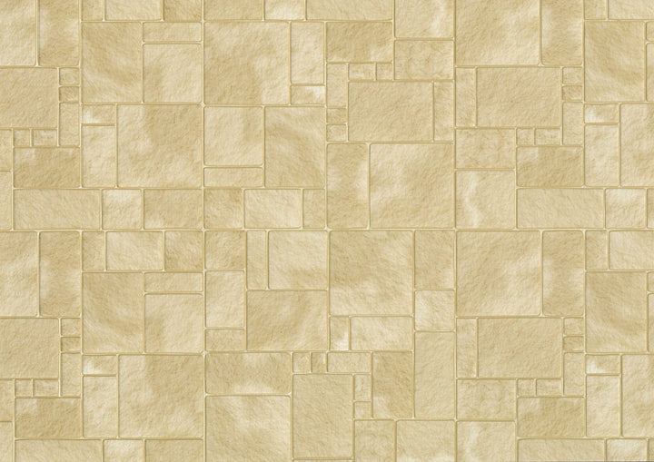 Miniature Sandstone Tile Floor Lightly Embossed Faux Flooring Brown Card Stock