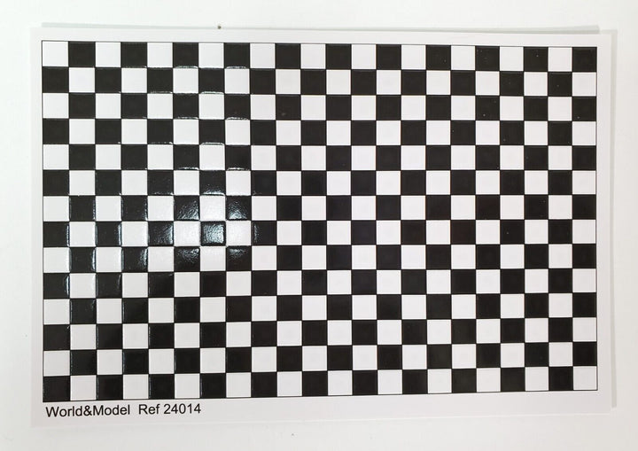 Dollhouse HALF SCALE Wall or Floor Tiles Embossed Black & White 1:24 Scale