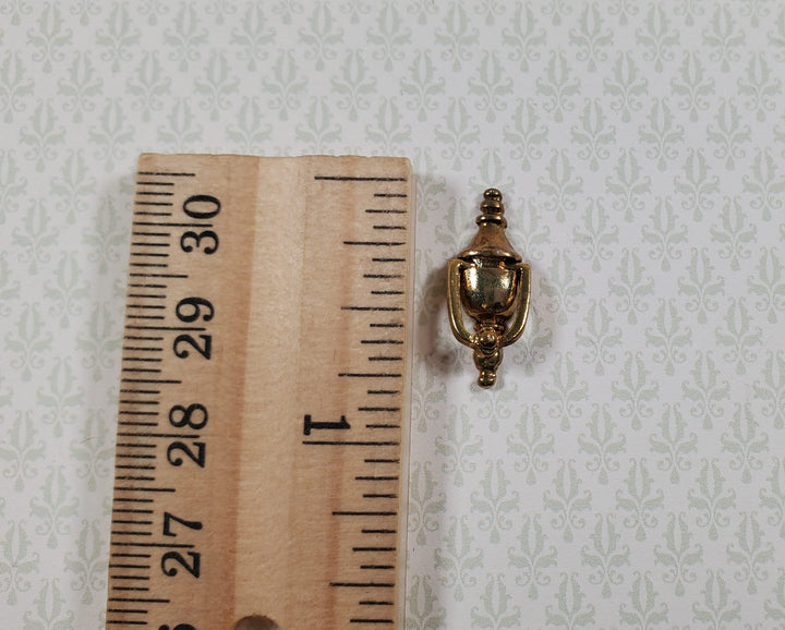 Dollhouse Door Knocker Movable Gold Brass Metal 1:12 Scale Miniature