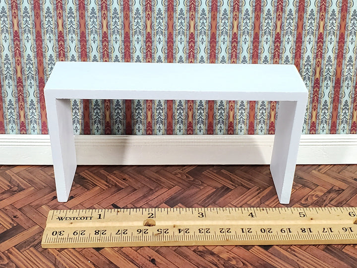 Dollhouse Console or Tall Sofa Table Modern White 1:12 Scale Miniature Furniture
