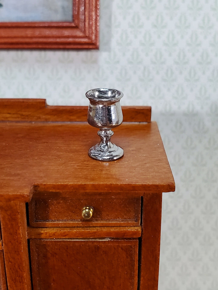 Dollhouse Wine Goblet Polished Metal 1:12 Scale Miniature by Phoenix Model