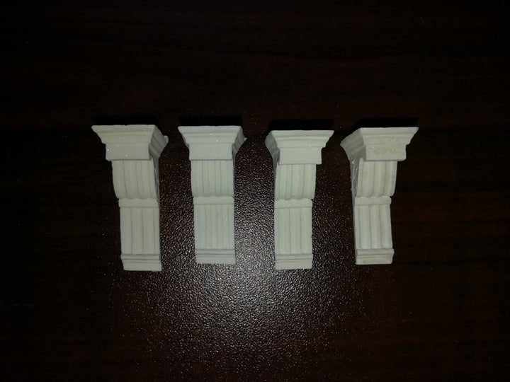 Dollhouse Decorative Corbels Hard Cast Plaster 1:12 Scale Miniature Set of 4