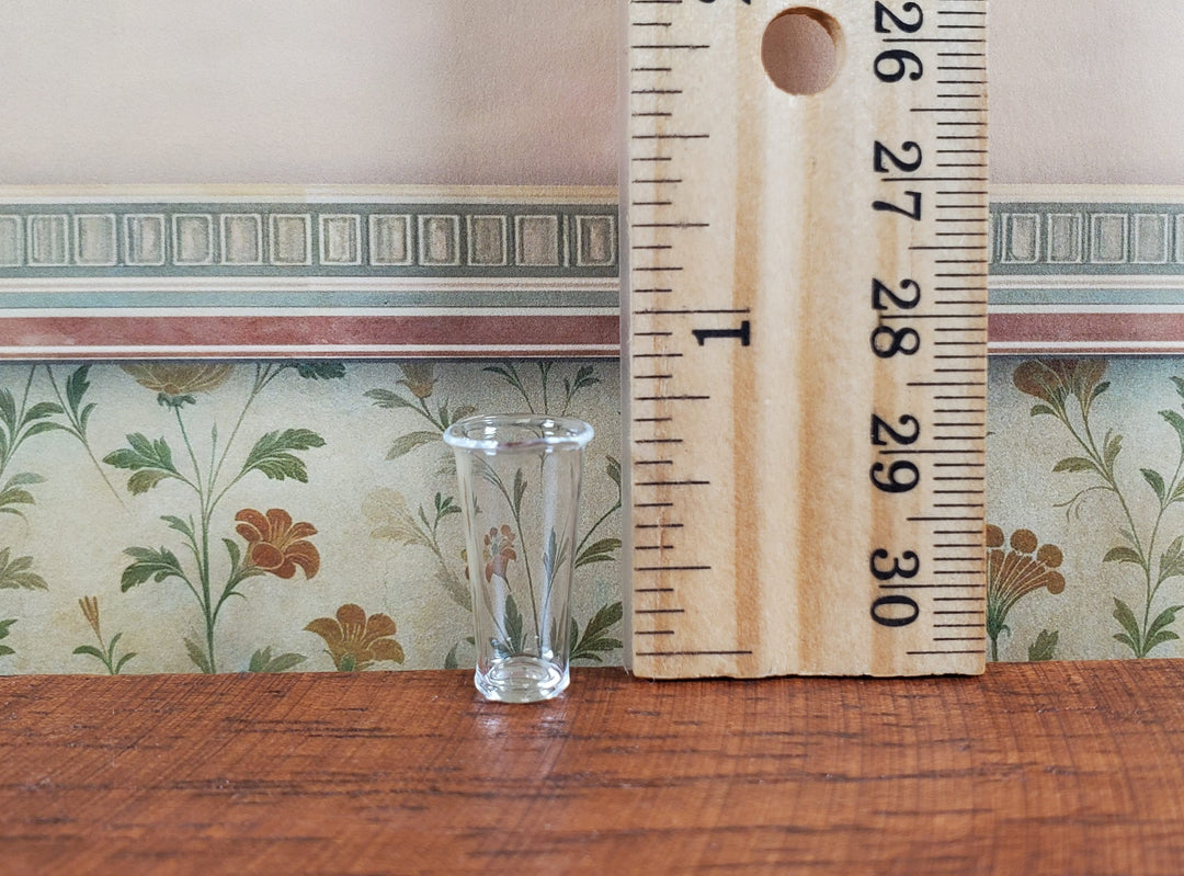 Dollhouse Tall Clear Beer Glass 1:12 Scale Miniature Barware