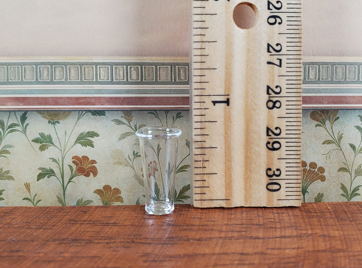 Dollhouse Tall Clear Beer Glass 1:12 Scale Miniature Barware