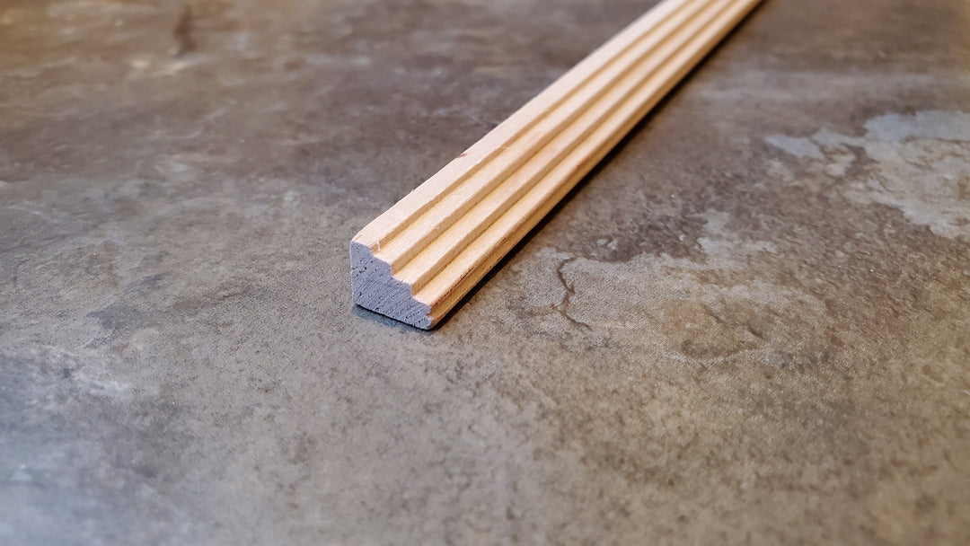Dollhouse Step Crown Molding Trim Cornice 3/8" wide x 18" long 1:12 Scale