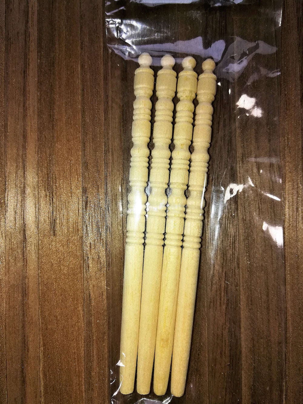 Dollhouse Miniature Spindles Wood for Building 4 Pieces 1:12 Scale 3 3/4" Long
