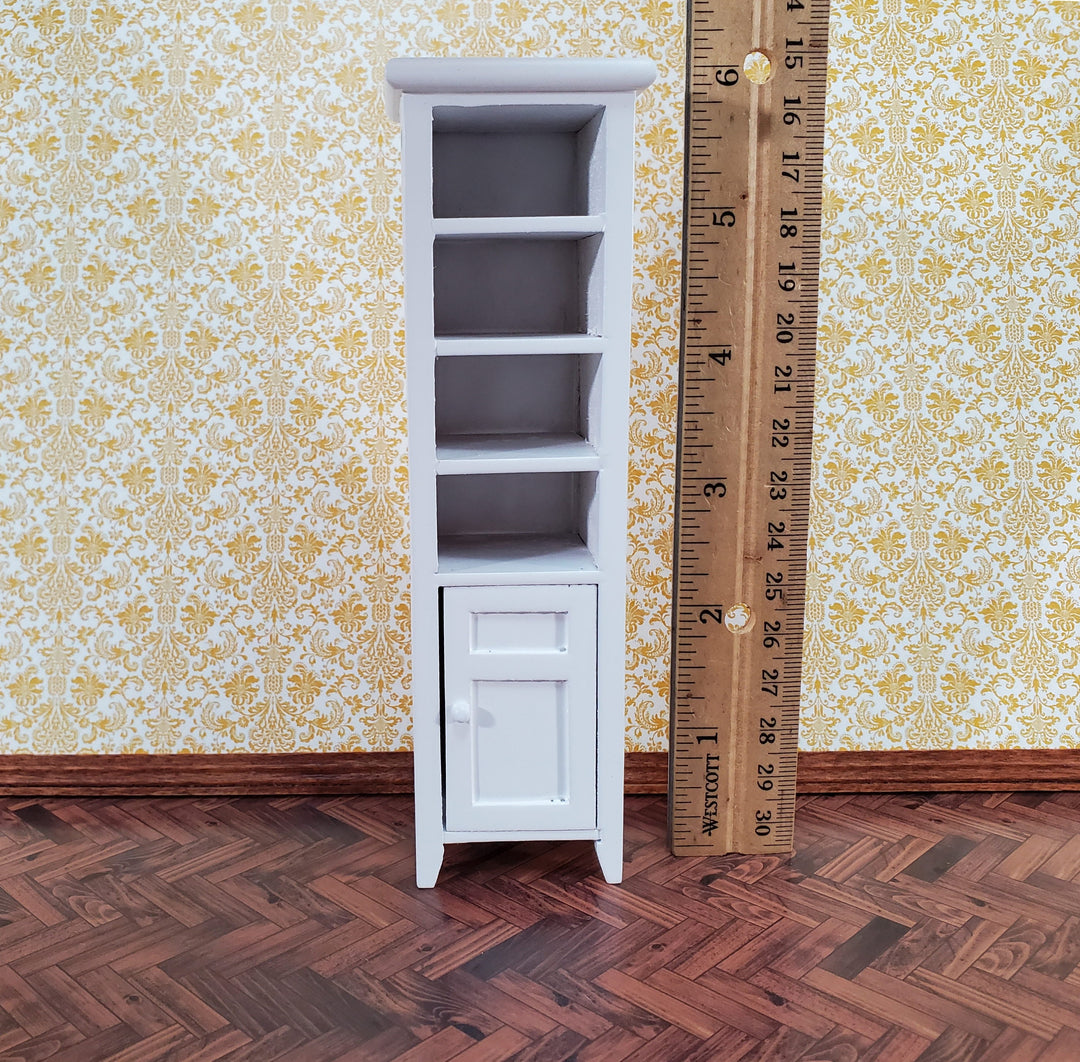 Dollhouse Cabinet for Bathroom Bedroom Kitchen Tall Narrow 1:12 Scale Miniature Furniture
