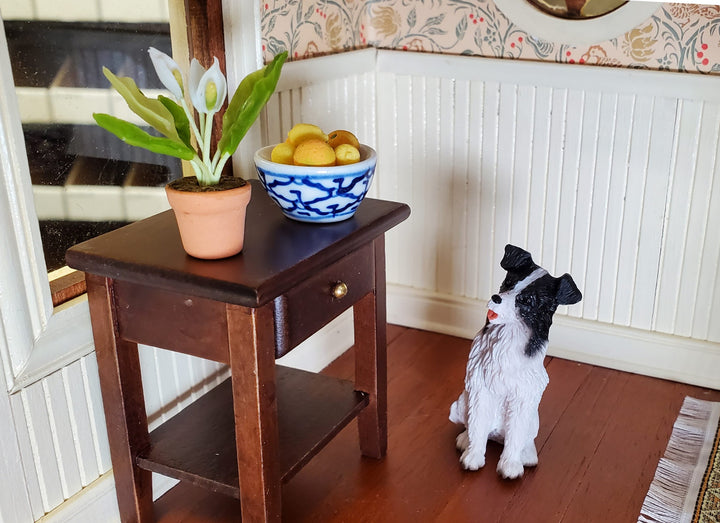 Dollhouse Peace Lily Houseplant in Terra Cotta Pot 1:12 Scale Miniature Plant