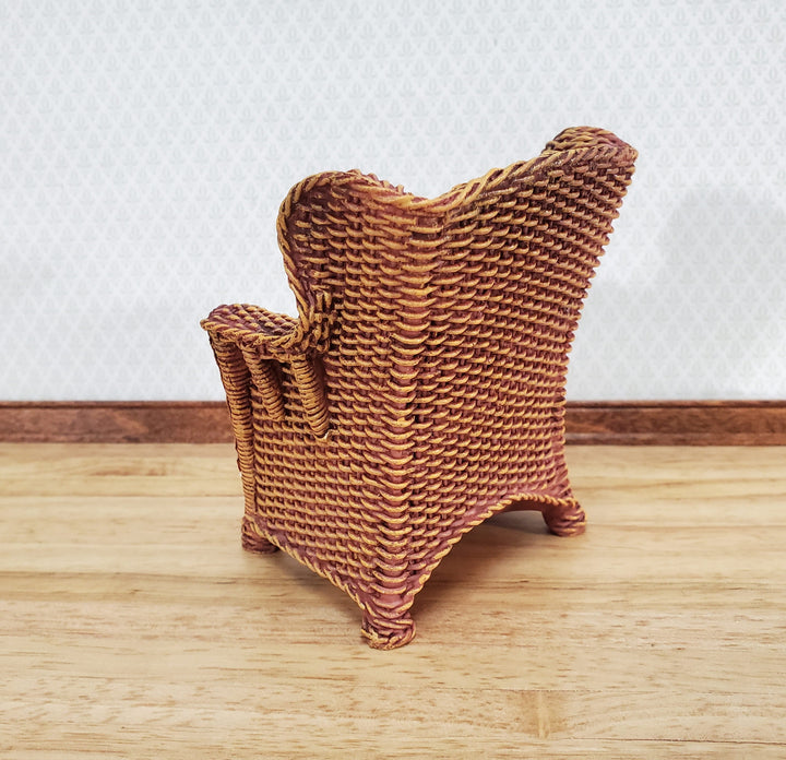 Dollhouse Resin Rattan Wicker Chair 1:12 Scale Miniature Furniture by Reutter