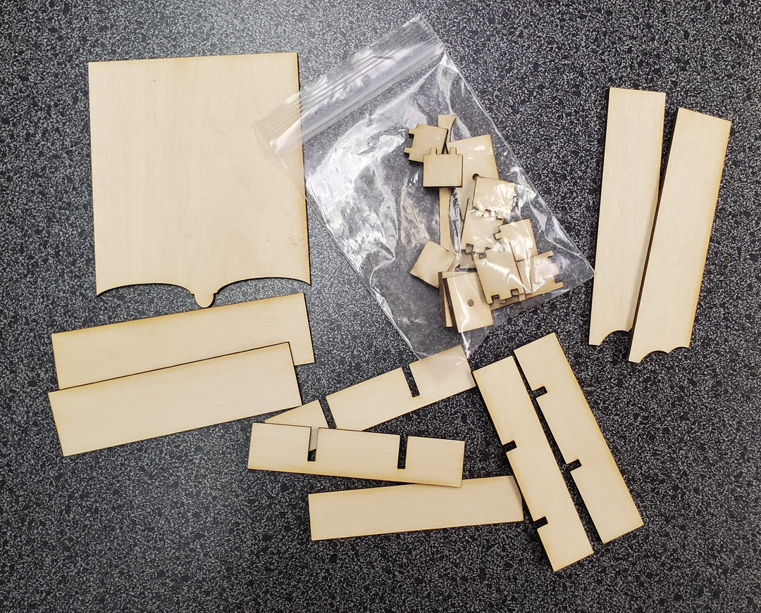 Dollhouse Hanging Kitchen Shelf KIT DIY 3 Working Drawers 1:12 Scale Miniature