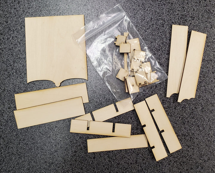 Dollhouse Hanging Kitchen Shelf KIT DIY 3 Working Drawers 1:12 Scale Miniature