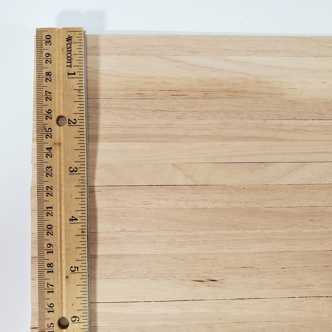 Dollhouse Natural Wood Flooring Wide Planks Peel & Stick 18" x 12" Miniatures