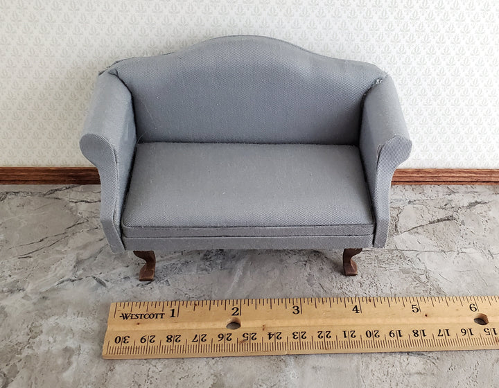 Dollhouse Modern Sofa Gray Couch 1:12 Scale Miniature Furniture