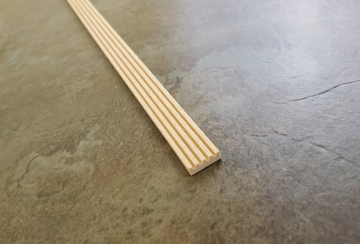 Dollhouse Miniatures Grooved Trim Molding Flat Back 7/16" wide x 18" long 1:12 Scale HW7075