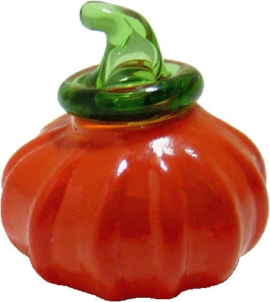 Dollhouse Opaque Glass Pumpkin Jar with Vine Lid 1:12 Scale Miniature Decoration