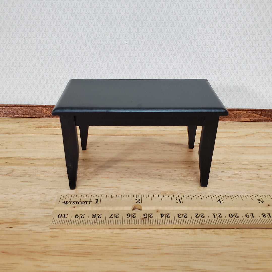 Dollhouse Small Kitchen or Dining Room Table Black 1:12 Scale Miniature Furniture