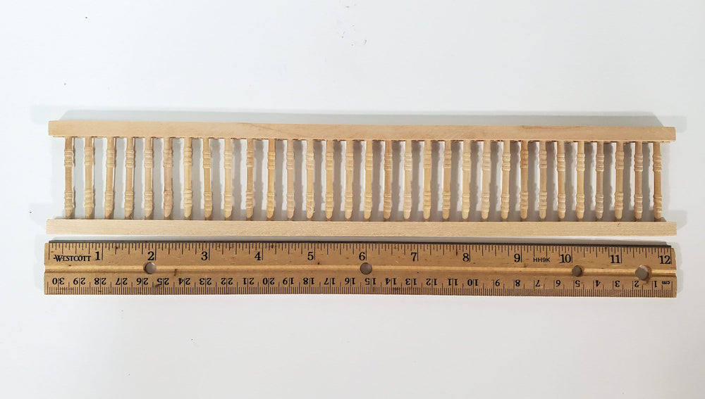 Dollhouse Porch Railing Assembled x1 Piece 12" for 1:12 Scale Miniatures