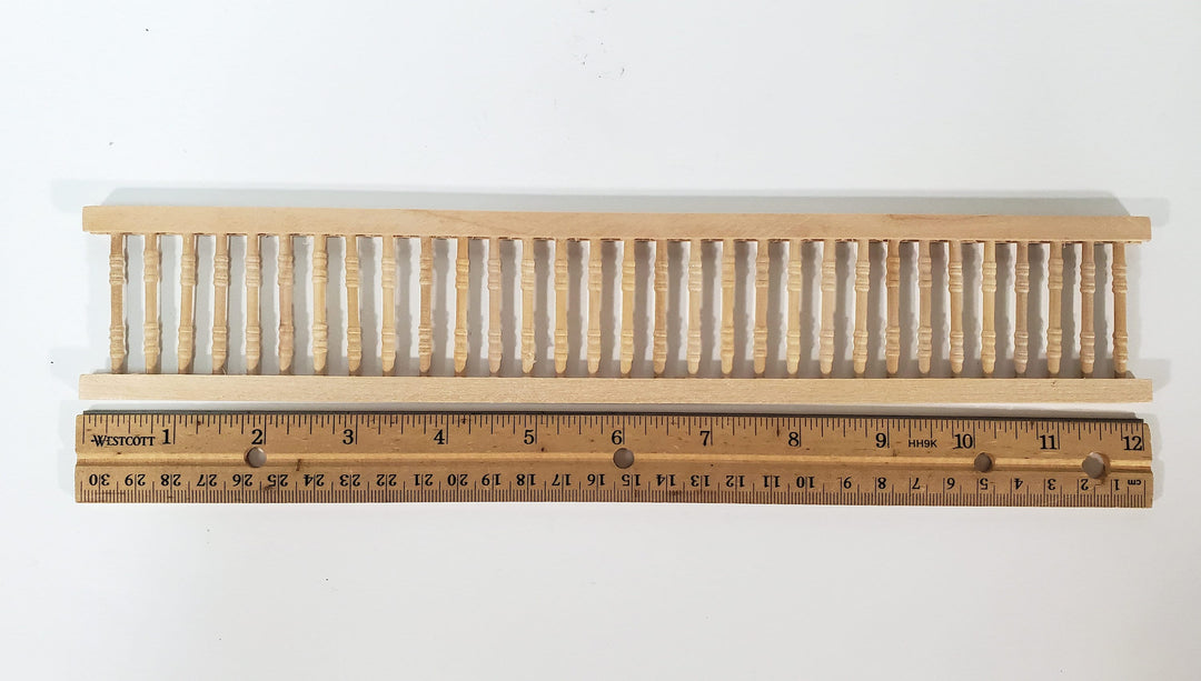 Dollhouse Porch Railing Assembled x1 Piece 12" for 1:12 Scale Miniatures