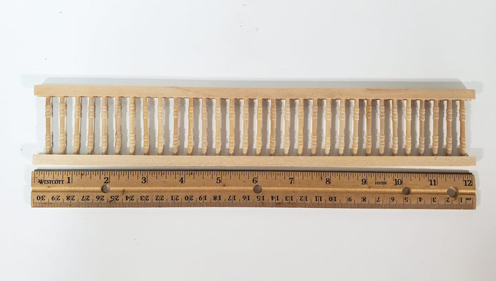 Dollhouse Porch Railing Assembled x1 Piece 12" for 1:12 Scale Miniatures