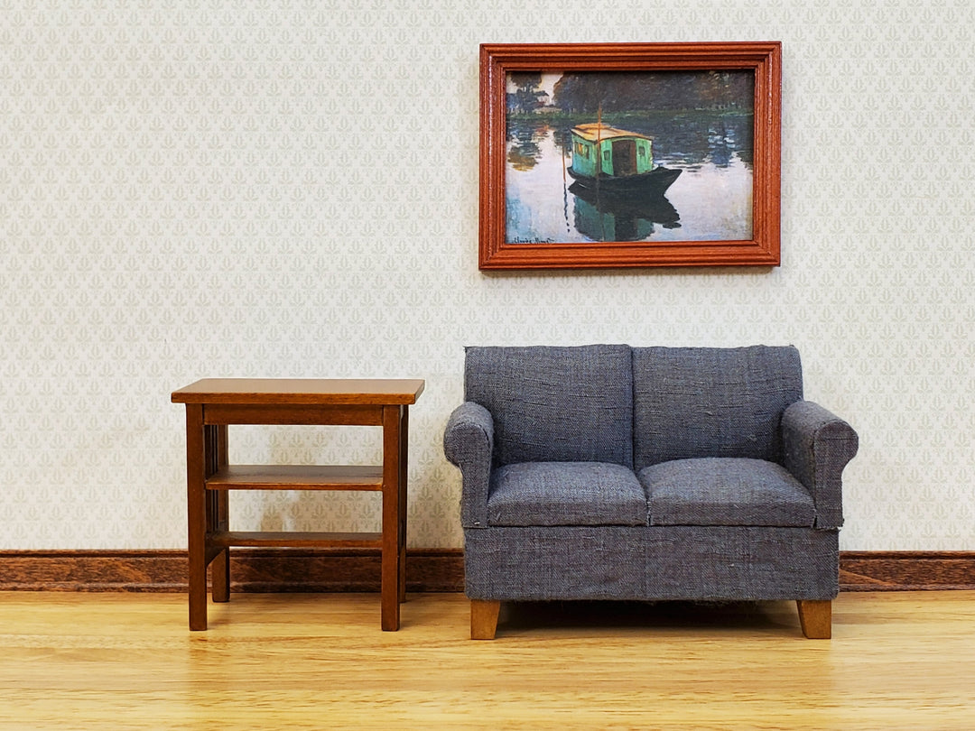 JBM Miniature Side Table TALL Arts & Crafts Style 1:12 Scale Dollhouse Furniture