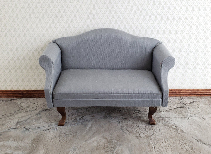 Dollhouse Modern Sofa Gray Couch 1:12 Scale Miniature Furniture