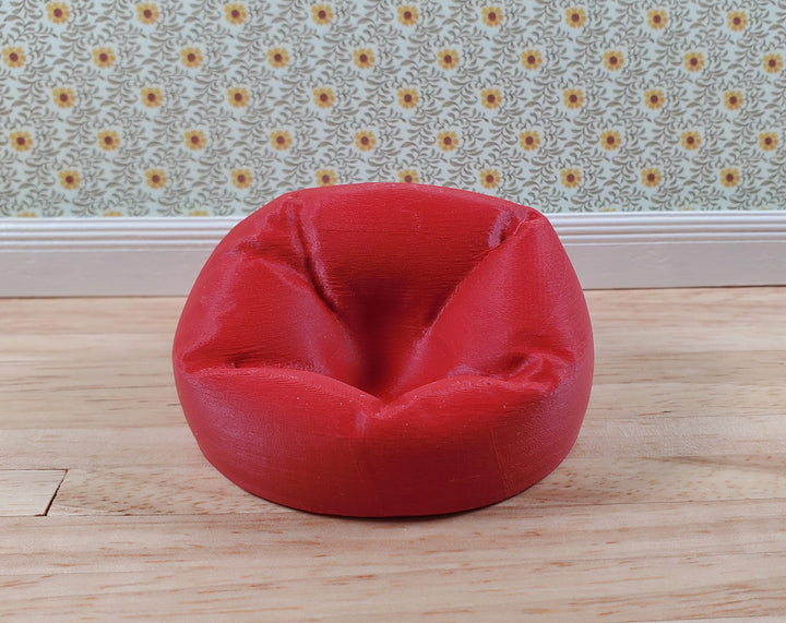 Dollhouse Bean Bag Chair for Child Red 3D Printed 1:12 Scale Miniature