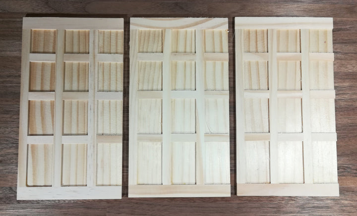 Dollhouse Miniature Wall Panels Tudor Style Wood Paneling x3 1:12 Scale