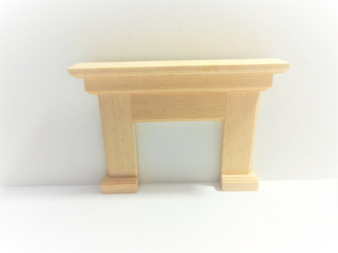 Dollhouse Miniature Fireplace Surround DIY 1:12 Scale Furniture Unfinished Wood