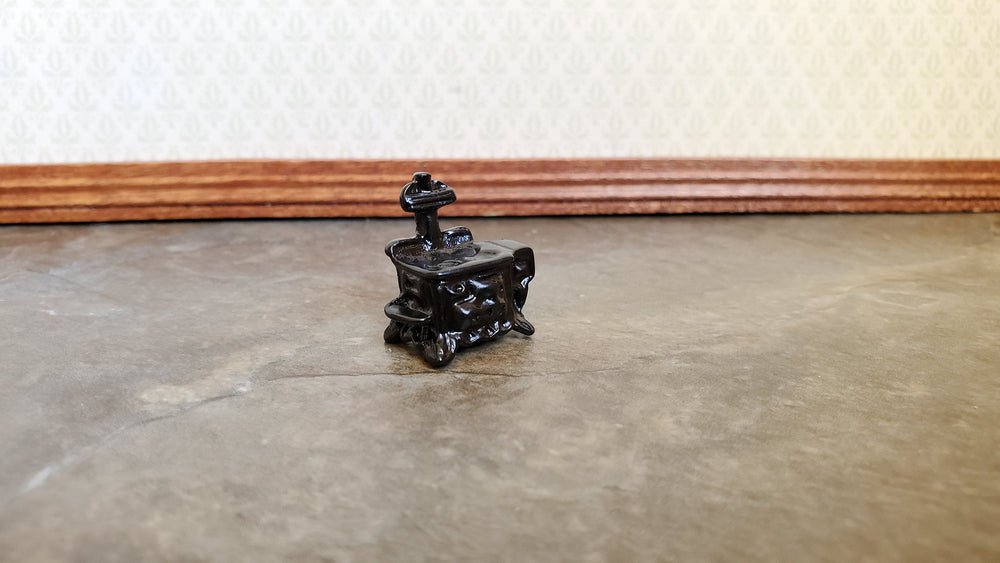 Dollhouse Miniature 1:144 Scale Stove Oven Black Large Micro Minis Furniture Metal