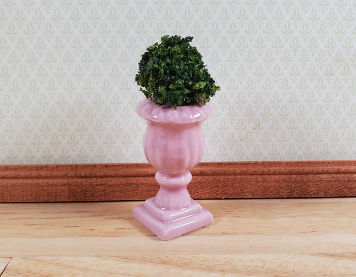 Dollhouse Large Pink Ceramic Urn Planter 1:12 Scale Miniature
