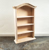 Dollhouse Bookcase Bookshelf Curved Top 1:12 Scale Furniture Unpainted Wooden