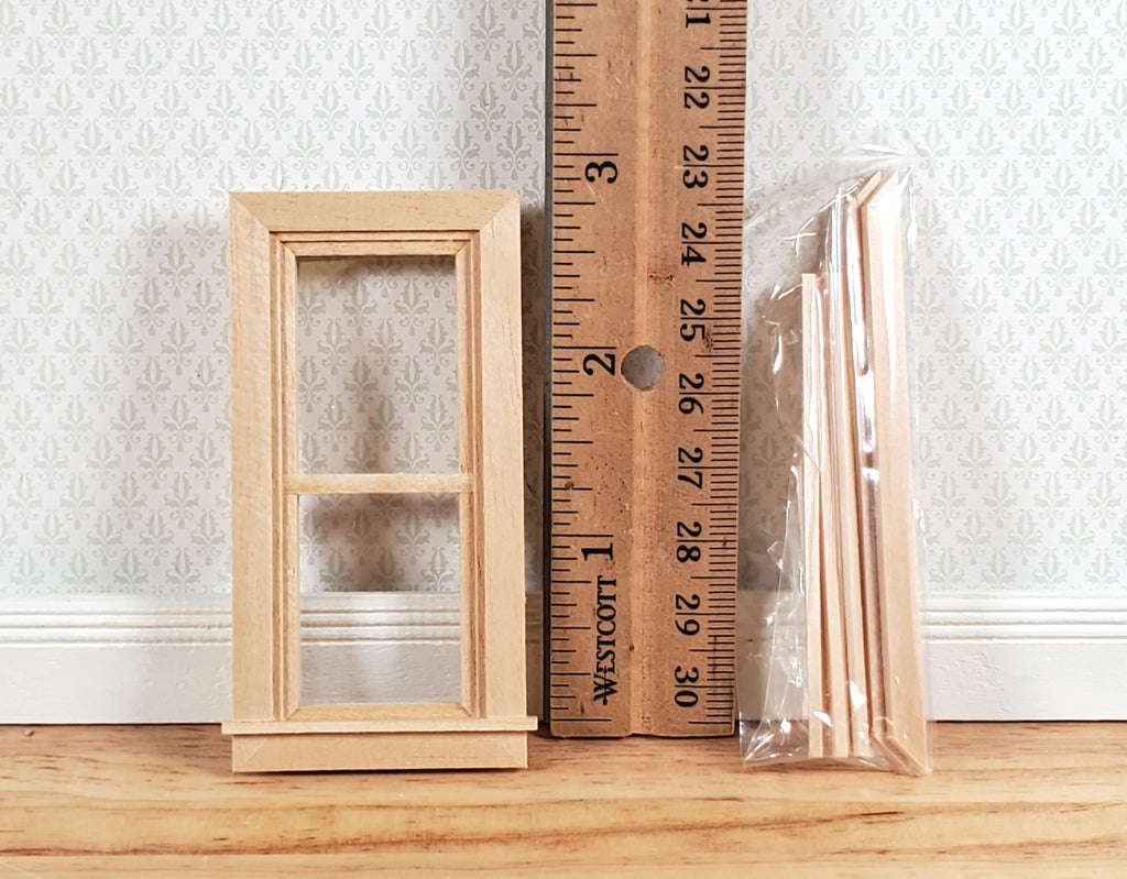 Dollhouse HALF SCALE 124 Window with Interior Trim Wood HWH5032