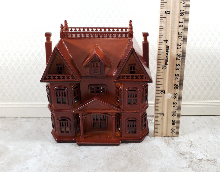 1:144 Scale Dollhouse for Your Dollhouse Walnut Finish Back Opening