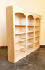 Dollhouse Library Bookcase or Shop Shelves 3 Bay 5 Shelves 1:12 Scale Unpainted