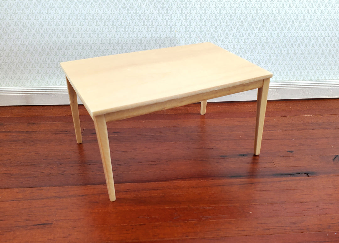Dollhouse Modern Table Kitchen Dining Room Light Oak Finish 1:12 Scale Furniture