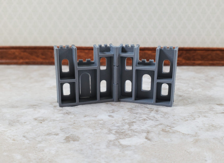 Super Tiny Miniature Castle Play Toy for Dollhouses Opens Draw Bridge 1" Tall